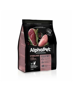Сухой корм для кошек индейка утка 400г Alphapet
