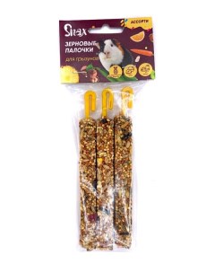 Лакомство для грызунов Знерновые палочки овощи фрукты орех 3 шт 75 г Snax