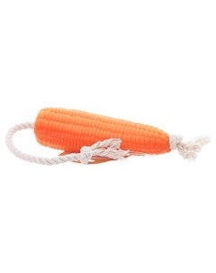 Жевательная игрушка для собак Кукуруза на веревке оранжевый 14 5 см Зооник
