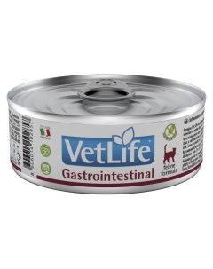 Консервы для кошек Vet Life Gastrointestinal при заболеваниях ЖКТ с курицей 85г Farmina