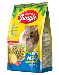 Сухой корм декоративных крыс 400 г Happy jungle