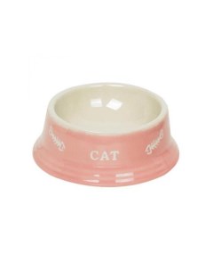 Одинарная миска для кошек керамика розовый 0 14 л Nobby