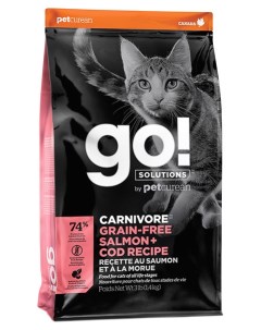 Сухой корм для кошек и котят Carnivore беззерновой с лососем и треской 1 36кг @go