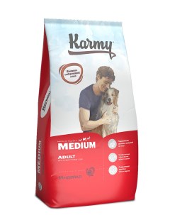 Сухой корм для собак Medium Adult индейка для средних пород 14кг Karmy