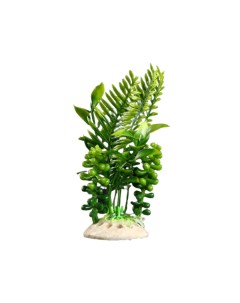 Растение искусственное аквариумное 18 х 9 х 14 см зелёное Пижон аква