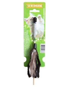 Игрушка для кошек 60285 00 Дразнилка мышиные хвосты на веревке 50 см Зооник