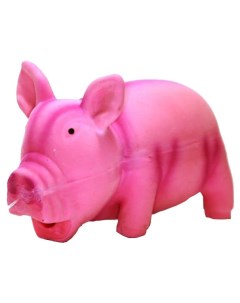 Жевательная игрушка для собак Поросенок со звуком латекс розовый длина 15 см Homepet