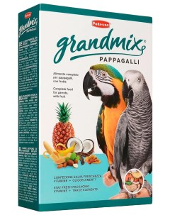 Сухой корм для крупных попугаев Grandmix Pappagalli 2шт по 600 г Padovan