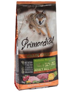 Сухой корм для собак всех пород беззерновой с олениной и индейкой 10 кг Primordial