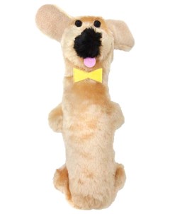 Мягкая игрушка для собак Собака бежевый 11 см Зооник