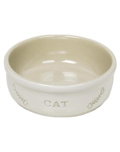 Одинарная миска для кошек керамика белый 0 24 л Nobby
