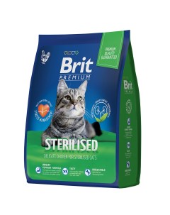 Сухой корм для кошек Premium Cat Sterilized для стерилизованных с курицей 800г Brit*