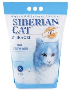 Впитывающий наполнитель Элита силикагелевый голубой 8 л Сибирская кошка