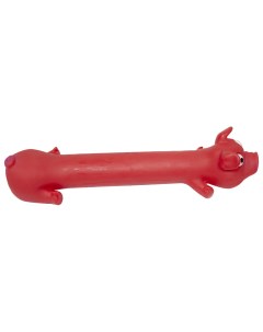 Игрушка пищалка для собак Поросенок красный 23 см Зооник