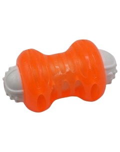 Игрушка пищалка для собак катушка со звуком оранжевый 12 см Homepet