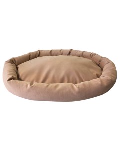 Лежак Микровелюр Caramel круглый карамель для животных 60 х45 х10 см Homepet