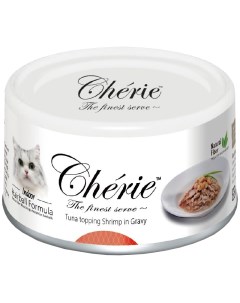 Консервы для кошек Cherie Adult Grain Free с тунцом и креветками 24шт по 80г Pettric