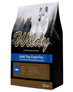 Сухой корм для собак Adult Dog Grain Free белая рыба 15 кг Wildy