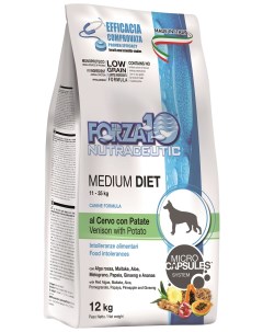 Сухой корм для собак Diet Medium оленина картофель 12кг Forza10
