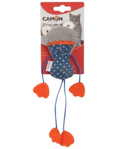 Мягкая игрушка для кошек Лягушка с мятой текстиль разноцветный 10 см Camon