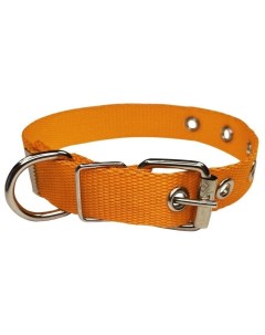 Ошейник для собак нейлоновый оранжевый 20 мм обхват макс 33 мин 21 до 15 кг Б.к.