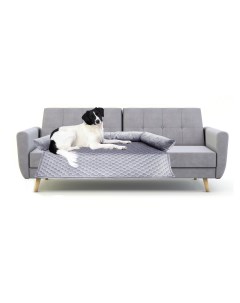 Лежанка на мебель для кошек и собак велюр 120x80x1см серый Монморанси
