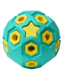 Развивающая игрушка для собак Silver Series Мяч Звездное небо зеленый желтый 8см Homepet