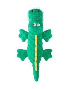 Игрушка пищалка для собак 1 Крокодил зеленый 37 см N1
