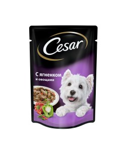 Влажный корм для собак ягненок с овощами 85г Cesar