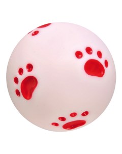 Апорт для собак Мяч След из винила красный белый 10 см Trixie