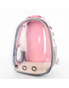 Рюкзак переноска для животных с окном для обзора 310 420 280 мм розовый Nobrand