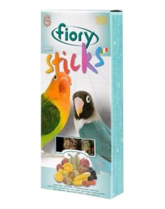 Лакомство для средних попугаев палочки с фруктами 120г Fiory