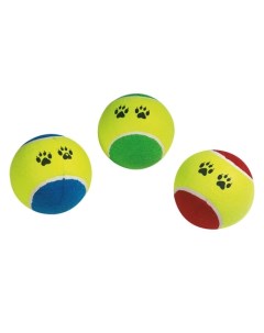 Игрушка для собак Мяч теннисный 6 см желтый 3шт Flamingo