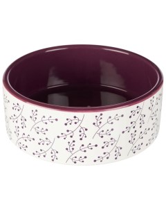 Одинарная миска для кошек и собак керамика белый фиолетовый 1 4л Trixie