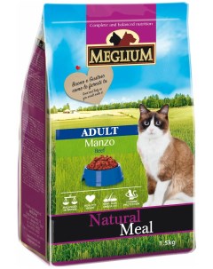 Сухой корм для кошек Adult говядина 1 5кг Meglium