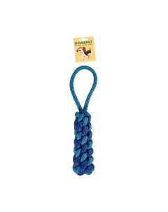 Игрушка для собак Seaside плетенка из каната сине голубая 36 см синий Homepet