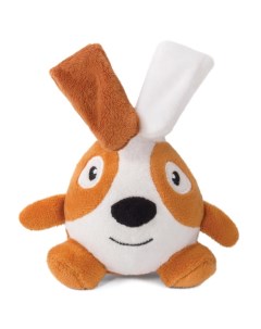 Мягкая игрушка для собак Кролик ушастик оранжевый белый 15 см Триол