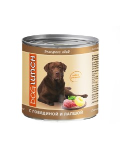 Консервы для собак DogLunch с говядиной и лапшой 750г Dog lunch