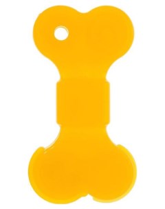 Жевательная игрушка для собак Кость большая с этикеткой желтый длина 10 см Doglike