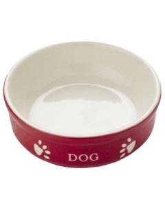 Одинарная миска для собак керамика красный 0 13 л Nobby