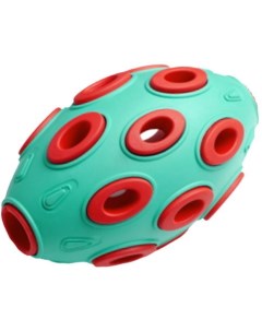 Развивающая игрушка для собак мяч регби зеленый красный 7 6 см Homepet