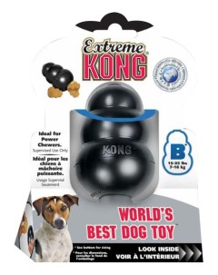Игрушка для лакомств для собак Extremel черный длина 8 см Kong
