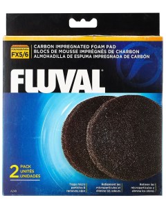 Губка угольная для удаления примесей из воды для фильтров FX5 FX6 2 шт упак Fluval