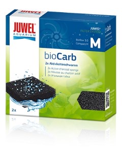 Губка для внутреннего фильтра Bio Carb M для Bioflow 3 0 уголь 2 шт 47 г Juwel