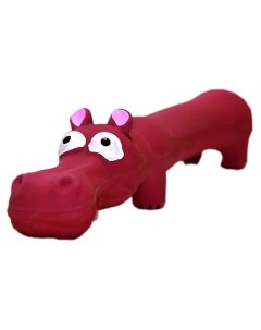 Жевательная игрушка для собак Долговязый бегемот с пищалкой длина 29 см Homepet