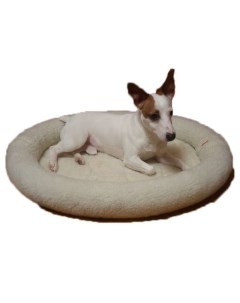 Лежак овальный для собак и кошек М 101 M с жестким валиком Ладиоли