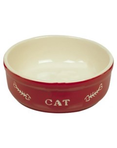 Одинарная миска для кошек керамика красный 0 24 л Nobby
