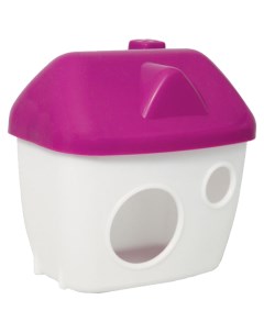 Домик для грызуна пластик 7х15х12см цвет белый фиолетовый Триол