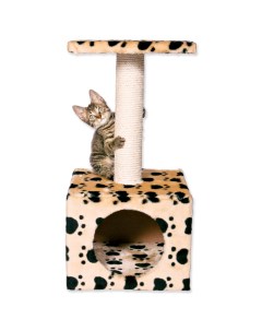 Домик для кошек Zamora кошачьи лапки 31х31х61 см Trixie