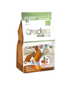 Сухой корм для щенков Wellness Puppy Medio Maxi курица рис 12кг Crockex